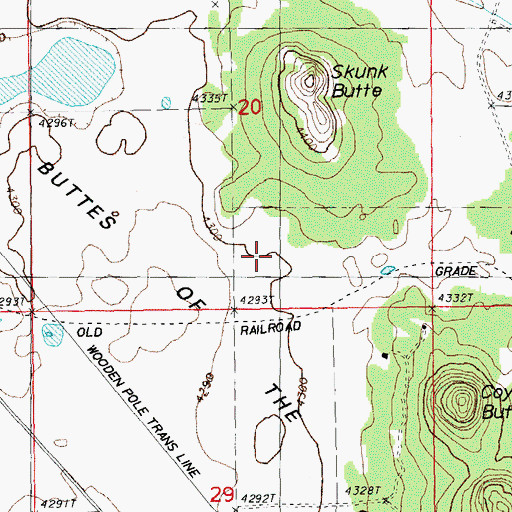 Topographic Map of Buttes of the Gods, OR