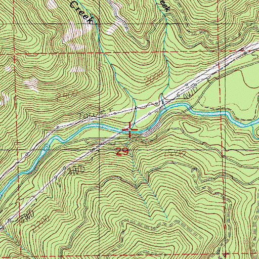 Topographic Map of Byars Creek, OR