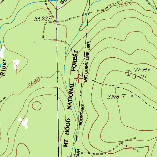Topographic Map of Bypass Trail, OR