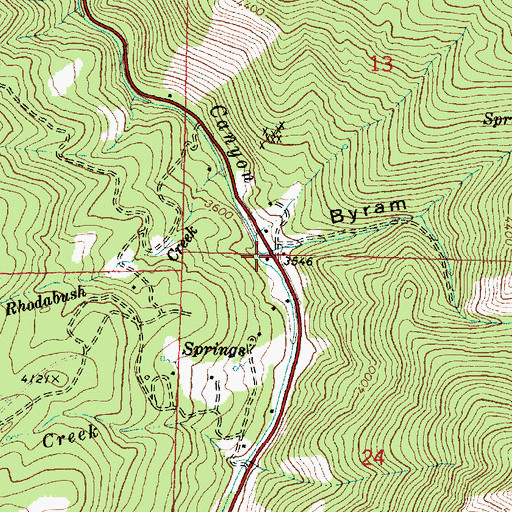 Topographic Map of Byram Gulch, OR