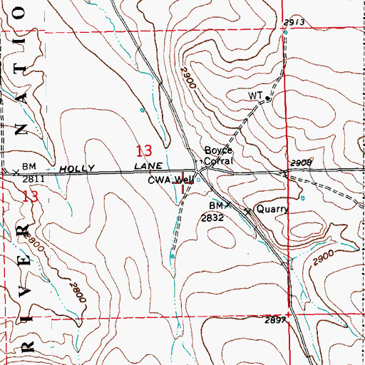 Topographic Map of C W A Well, OR