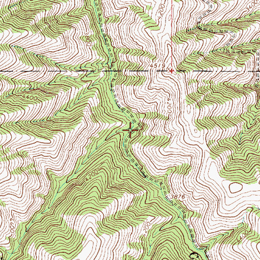 Topographic Map of Cabin Creek, OR