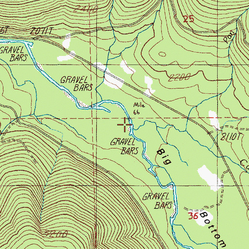 Topographic Map of Cabin Creek, OR