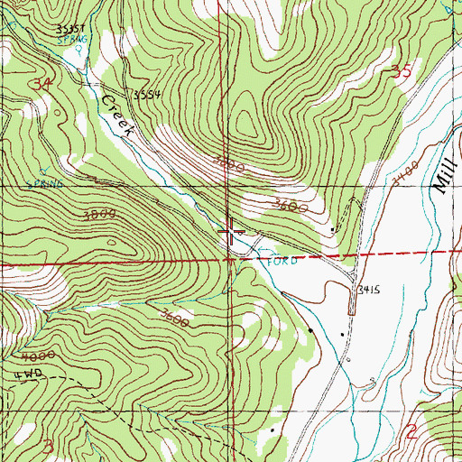 Topographic Map of Cabin Guard Station, OR