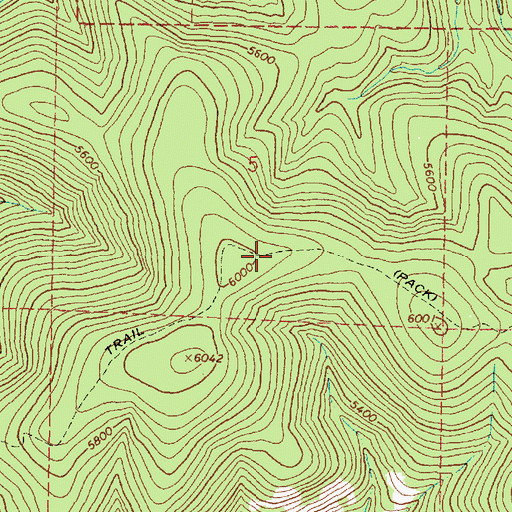 Topographic Map of Cable Creek Trail, OR