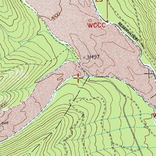 Topographic Map of Cabot Creek, OR