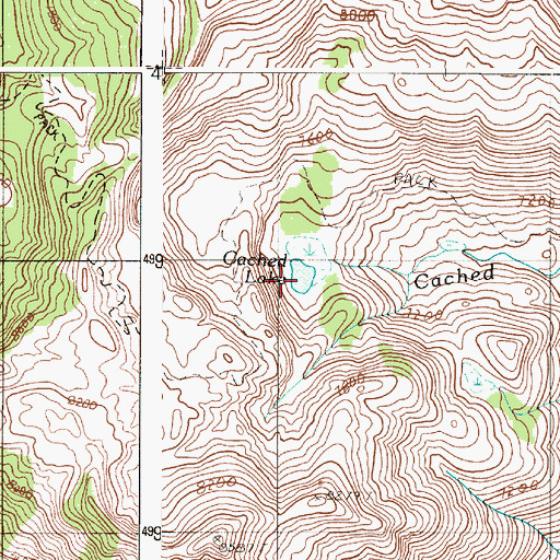 Topographic Map of Cached Lake, OR