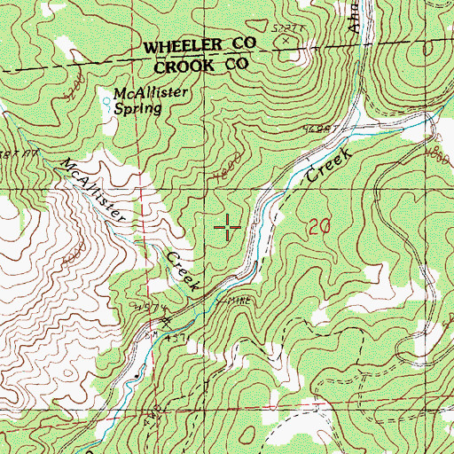 Topographic Map of Cady Creek, OR