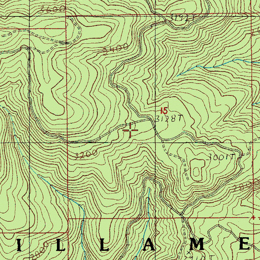 Topographic Map of Cain Cabin Trail, OR