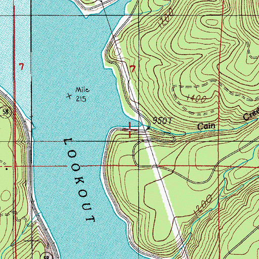 Topographic Map of Cain Creek, OR