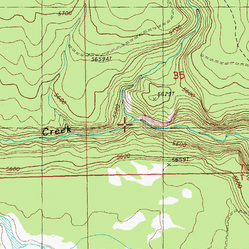 Topographic Map of Calahan Creek, OR