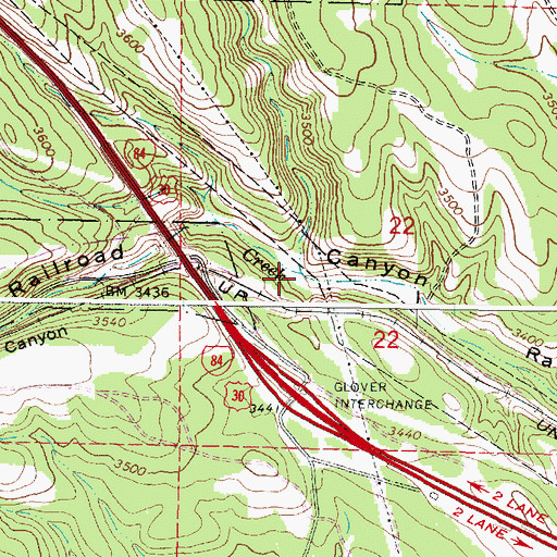 Topographic Map of California Gulch, OR