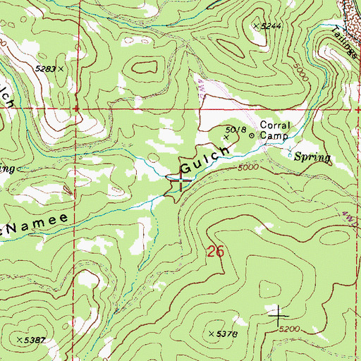 Topographic Map of California Gulch, OR