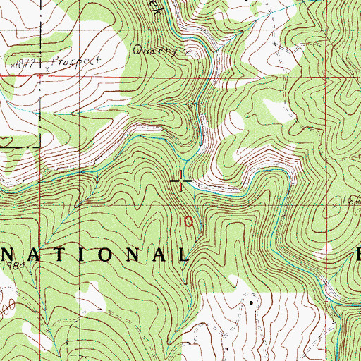 Topographic Map of Callahan Creek, OR