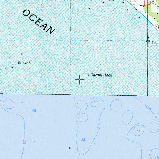 Topographic Map of Camel Rock, OR