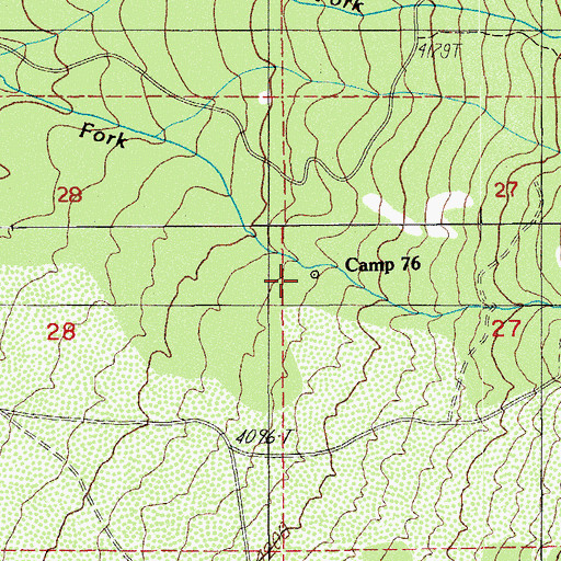 Topographic Map of Camp Seventy-six, OR