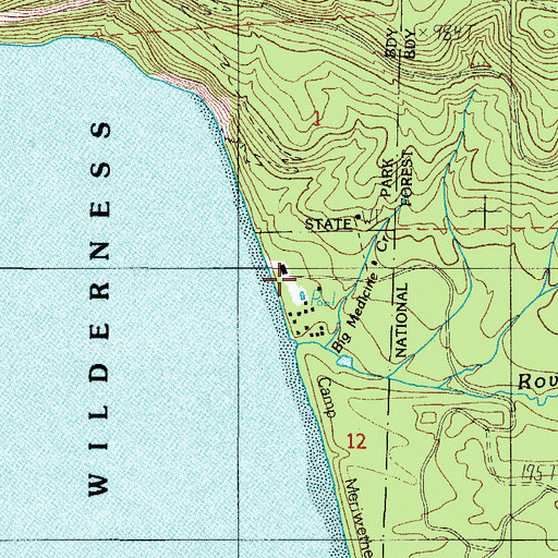 Topographic Map of Camp Clark, OR
