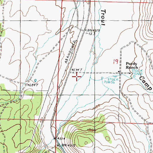Topographic Map of Camp Creek, OR