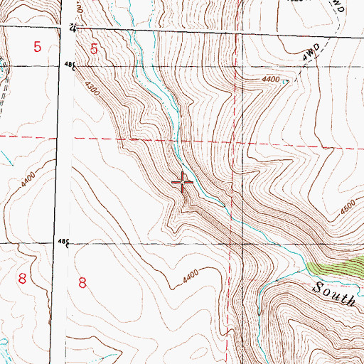 Topographic Map of Camp Creek, OR