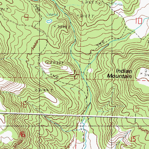 Topographic Map of Camp Creek, OR