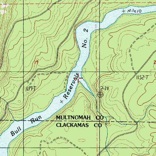 Topographic Map of Camp Creek, OR