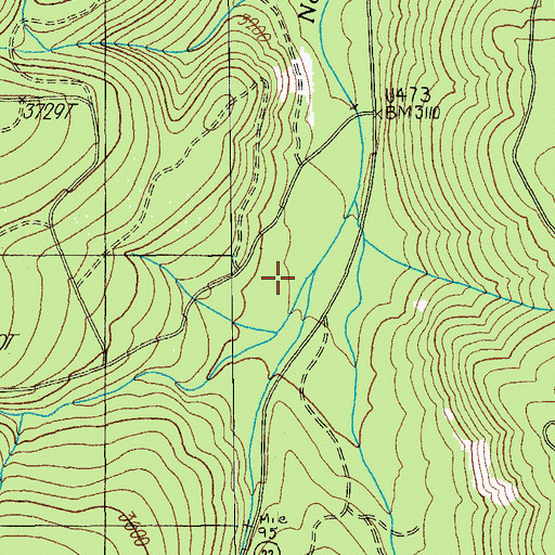 Topographic Map of Camp Creek, OR