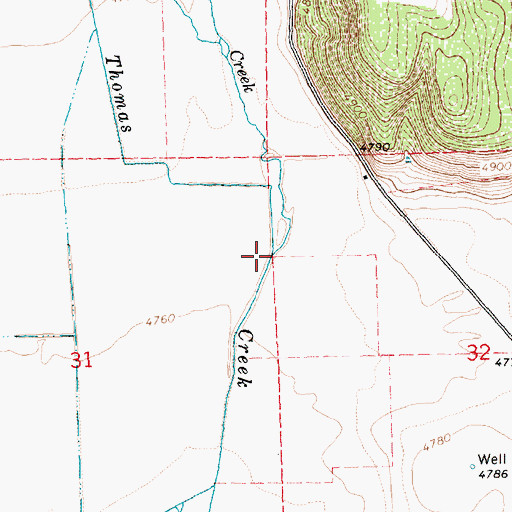 Topographic Map of Camp Creek, OR