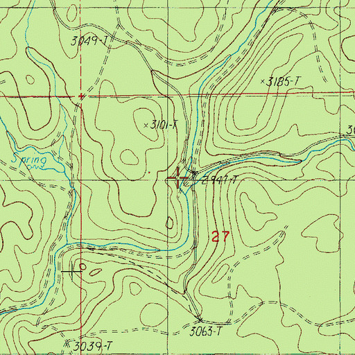 Topographic Map of Camp Creek, OR