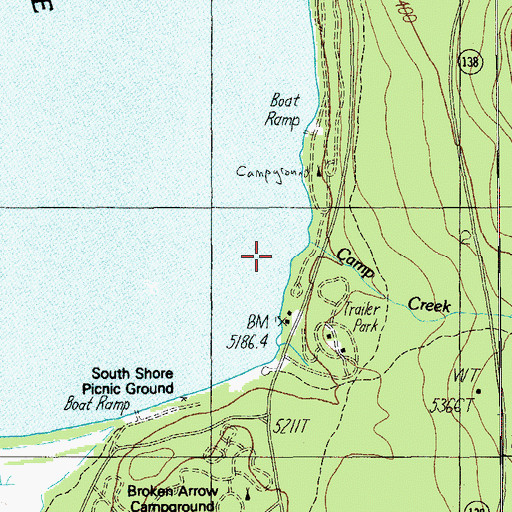 Topographic Map of Camp Creek, OR