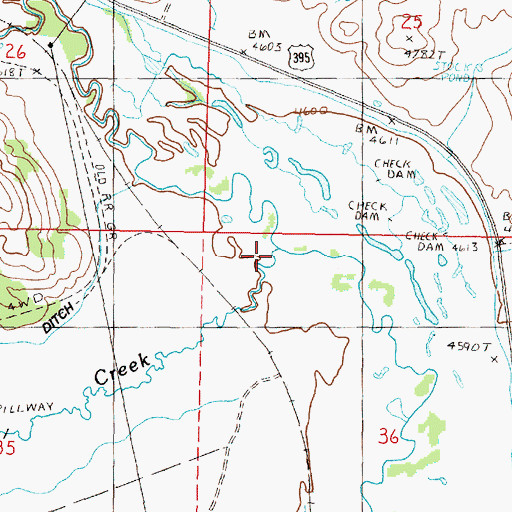 Topographic Map of Camp Creek, OR
