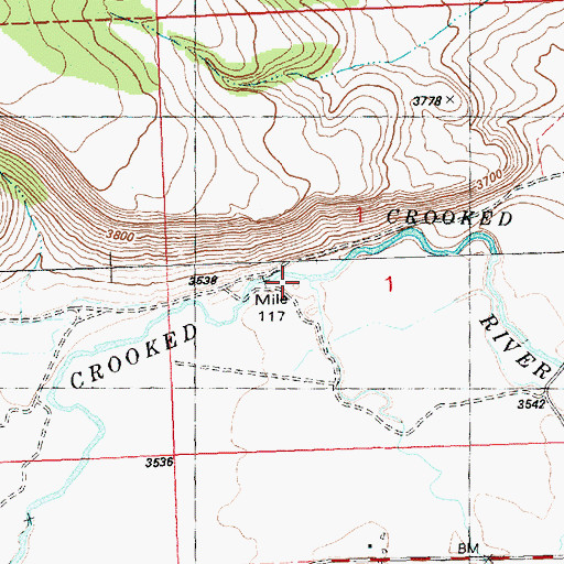 Topographic Map of Camp Creek, OR