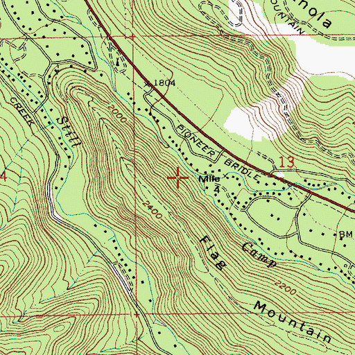 Topographic Map of Camp Creek, OR