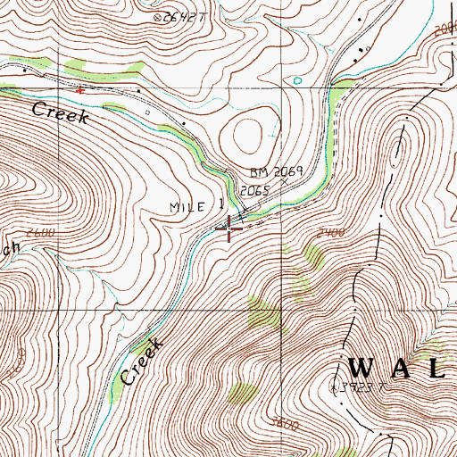 Topographic Map of Camp Creek, OR