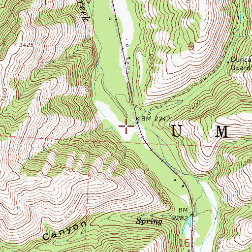 Topographic Map of Camp Creek, OR
