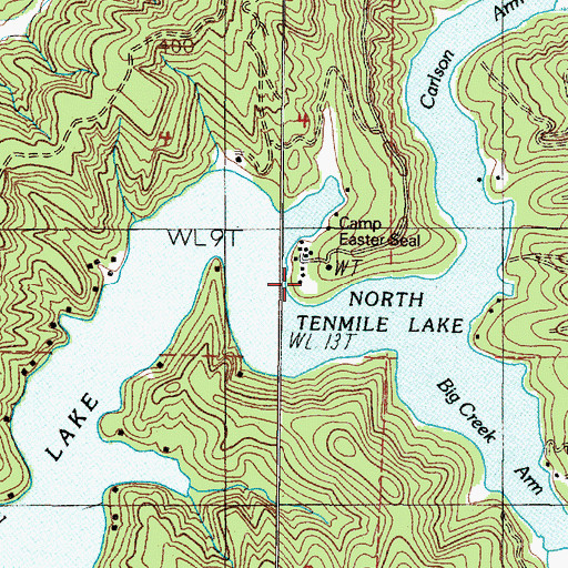 Topographic Map of Camp Easter Seal, OR