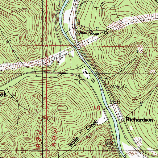 Topographic Map of Camp Lane, OR