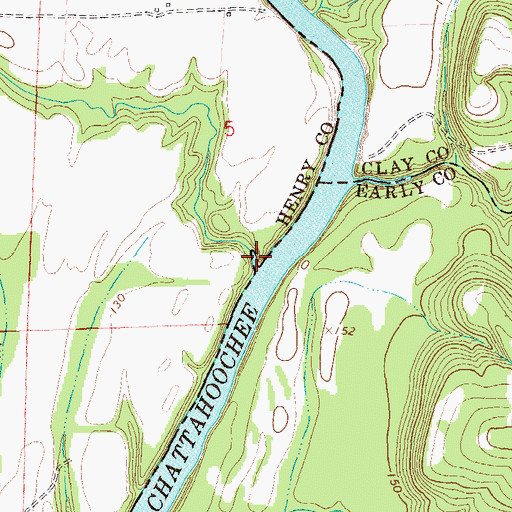 Topographic Map of Bennett Mill Creek, AL