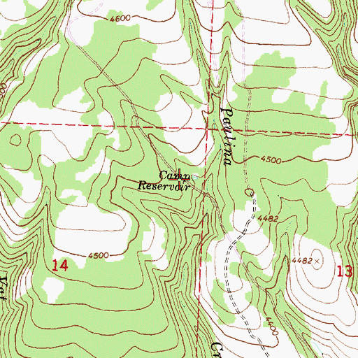 Topographic Map of Camp Reservoir, OR