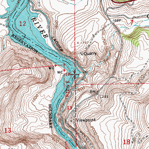 Topographic Map of Campbell Creek, OR