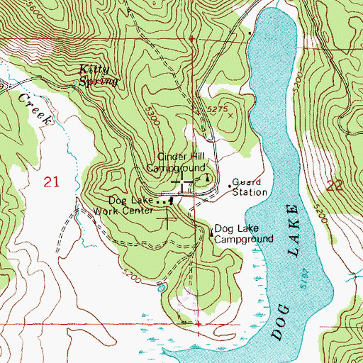 Topographic Map of Campground Number Two (historical), OR