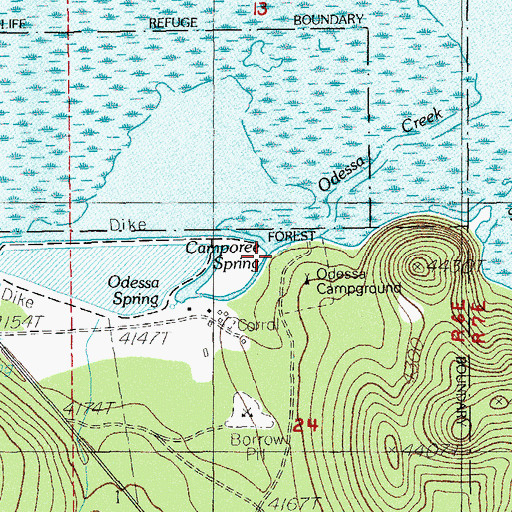 Topographic Map of Camporee Spring, OR
