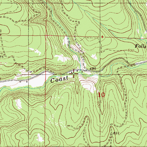 Topographic Map of Canada Creek, OR