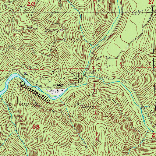 Topographic Map of Canal Creek, OR