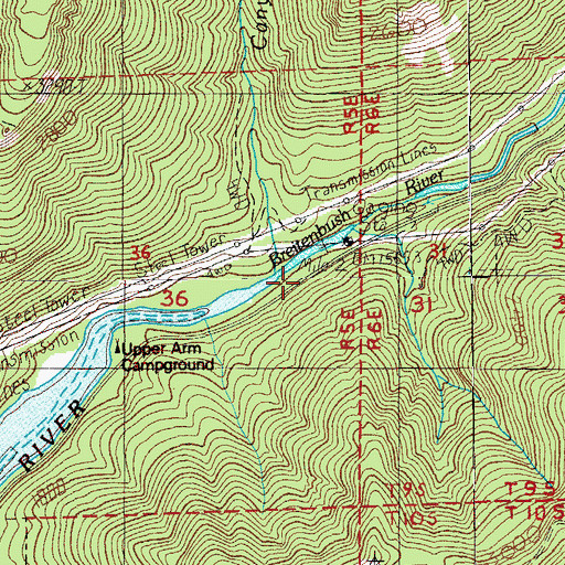 Topographic Map of Canyon Creek, OR