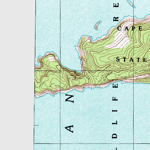 Topographic Map of Cape Lookout, OR