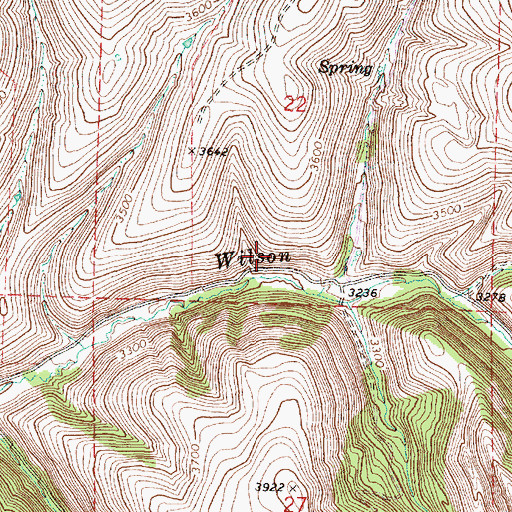 Topographic Map of Caplinger Creek, OR