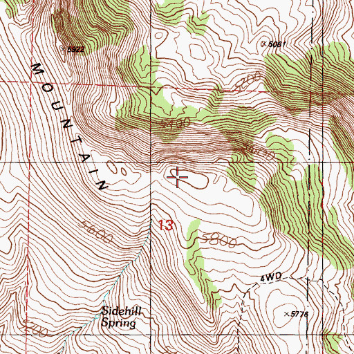 Topographic Map of Capps Mountain, OR