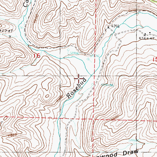 Topographic Map of Caps Creek, OR