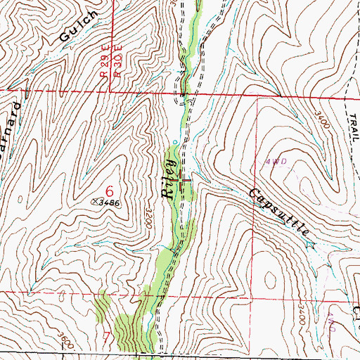 Topographic Map of Capsuttle Creek, OR