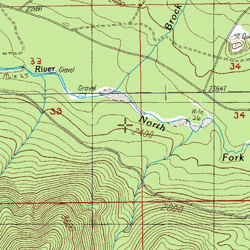 Topographic Map of Captain Creek, OR